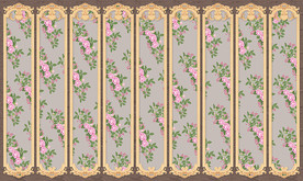 欧式花纹护墙板壁画