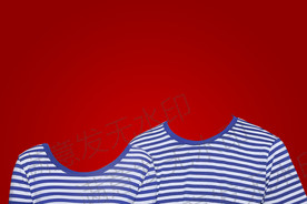 结婚证件照水手服条纹高清模板