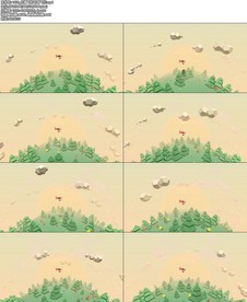 卡通飞机环球飞行