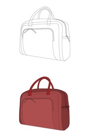 插画绘画旅行袋矢量设计图稿