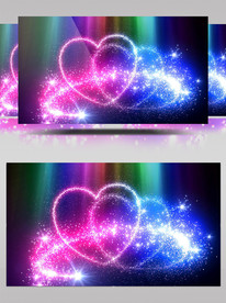 浪漫爱心背景视频素材