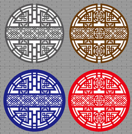 中式圆形窗户设计