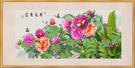 原创高清牡丹装饰画壁画