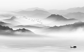 爆款高清山水画 tif分层