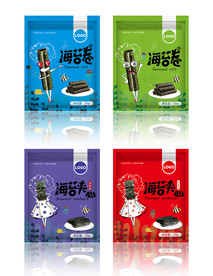 卡通海苔卷海苔夹心包装设计