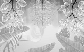 叶子北欧新背景画 TIF分层