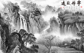 高清 意境中式画 TIF分层