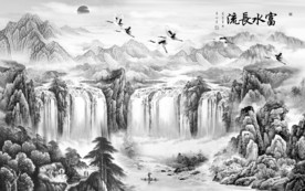 豪华中式中国风画 TIF分层
