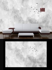 大理石山水电视背景墙