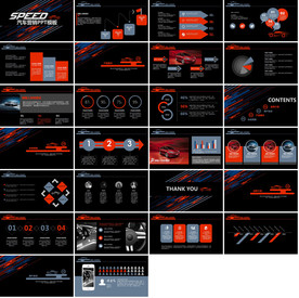 炫酷汽车宣传介绍动态PPT模板