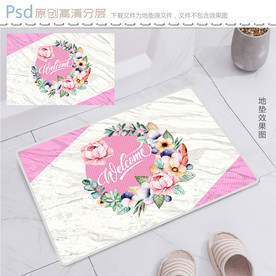 清新花卉大理石背景墙