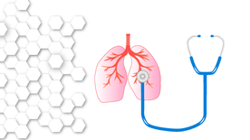 矢量图医疗听诊冠状肺炎诊断