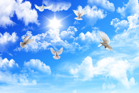 蓝天白云背景图