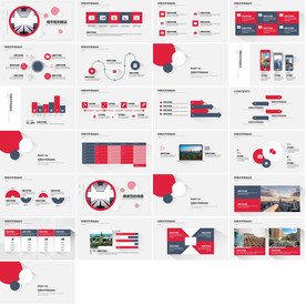 高档红色商务报告PPT