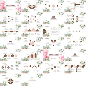 清新月度总结汇报PPT