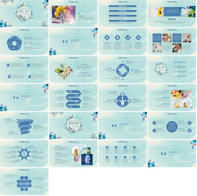 清新月度总结汇报PPT