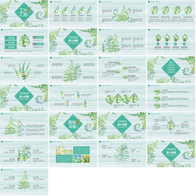 清新月度总结汇报PPT
