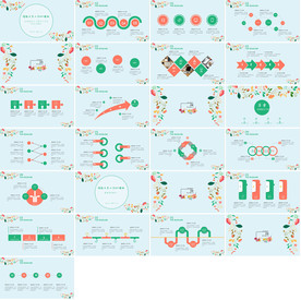 清新月度总结汇报PPT