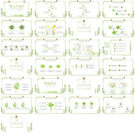 高档春季绿色清新PPT工作汇报