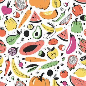水果蔬菜印花图案