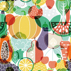 蔬菜水果印花图案