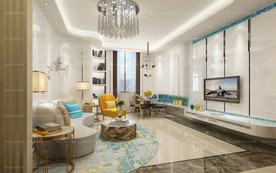 室内空间效果图灯光材质模型打包