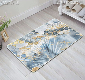 北欧风抽象复古地垫