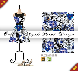 传统中国风曼陀罗四方连续