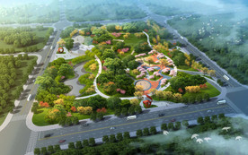 景观效果图公园效果图