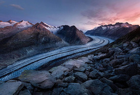 绚丽大气风景雪山公路大山高清图