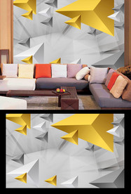 北欧现代几何背景墙