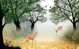 原创手绘北欧风装饰画