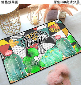 可爱时尚卡通图案地垫