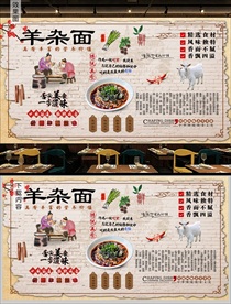 羊杂面背景墙