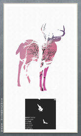 小彩鹿装饰画