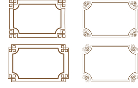矢量图各种图案的边框相框