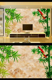 大理石电视背景墙