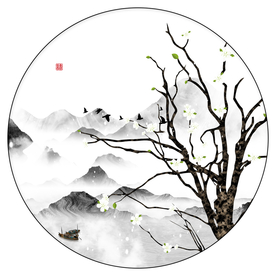 抽象意境水墨画