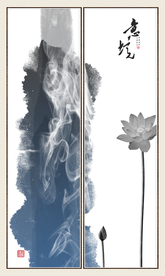 新中式荷花装饰画