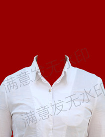 证件照白衬衫半身模板