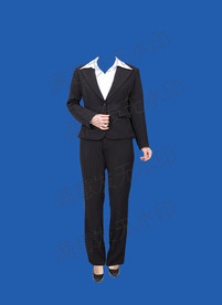 女生西装全身照西服模板
