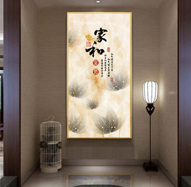 大理石花朵玄关