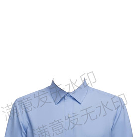 男士蓝色衬衫模板证件照