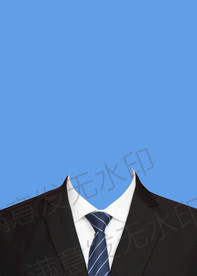 蓝色黑色西装模板