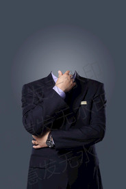 黑色西装模板半身