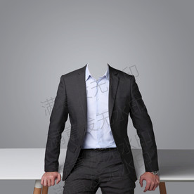 男性形象照西装半身