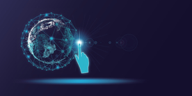 地球区块链大数据通讯蓝色科技背