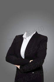 女性半身西装模板