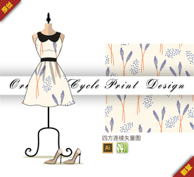 抽象芦荟草四方连续