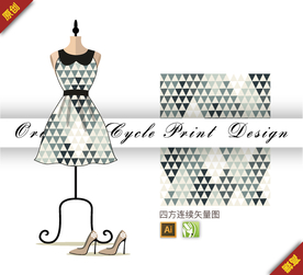 抽象几何三角形四方连续